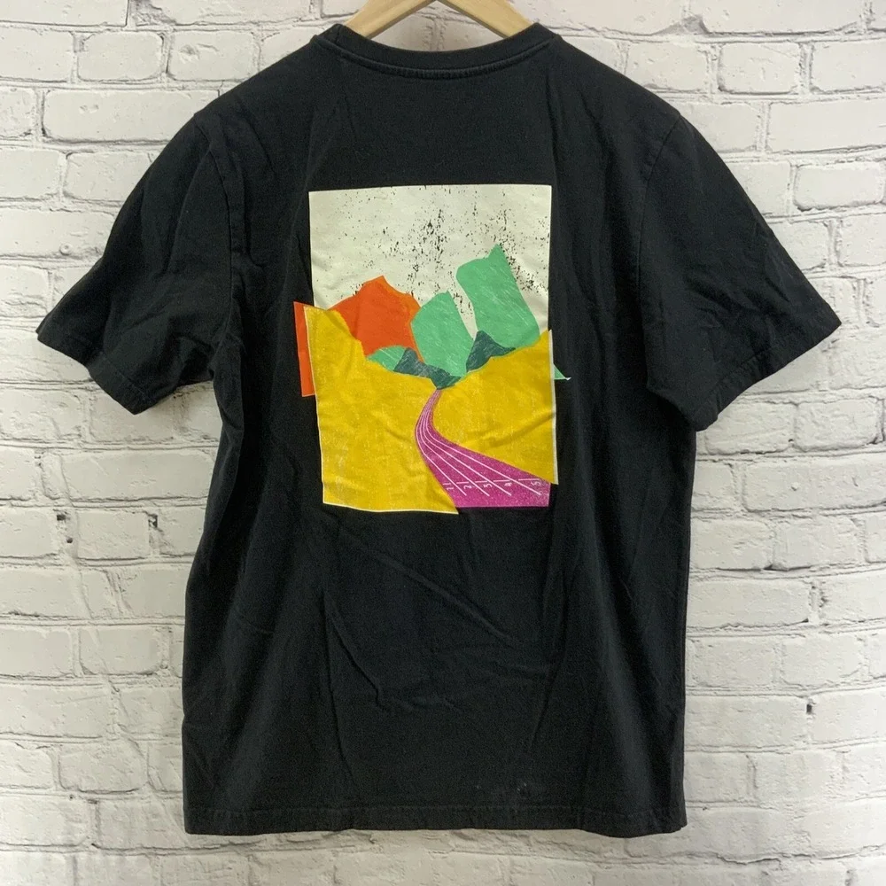 Adidas T Shirt Mens Sz M Black Graphic Print Decal‎